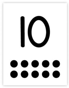 Numeral Ten Card