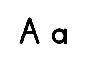 Large Letter A Card