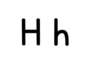 Large Letter H Card