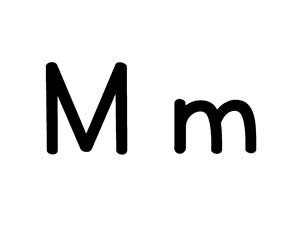 Large Letter M Card