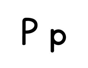 Large Letter P Card