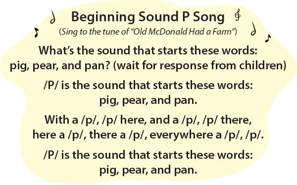 Beginning Sound P Song