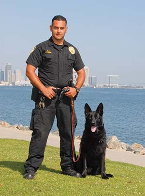 police officer with K-9