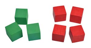 red and green blocks