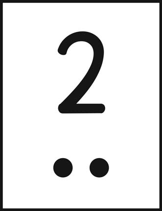 Numeral Two Card