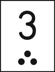 Numeral Three Card