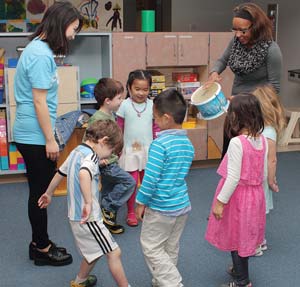 Children playing Simon Says