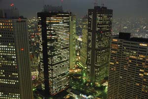 skyscraper at night