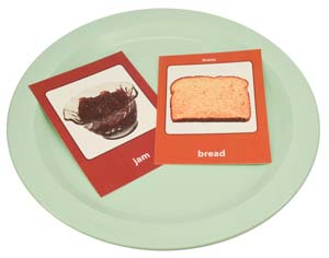 jam and bread card on plate