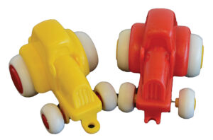 yellow and red toy car