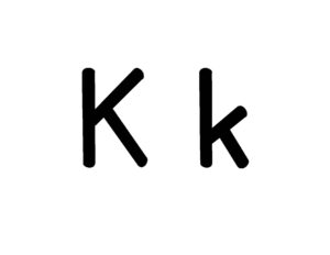 Large Letter K Card