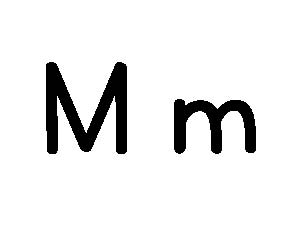 Large Letter M Card