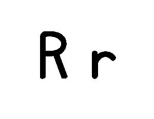 Large Letter R Card