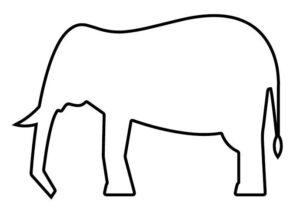 Elephant cut out