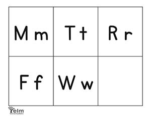 Letter Mat M, T, R, F, W