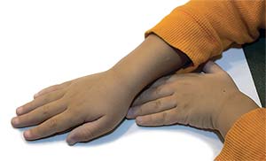 Child hands measuring