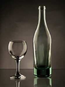 a picture of wine bottle and glasses