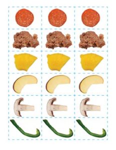 Pizza topping cards