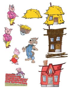 three little pigs felt story