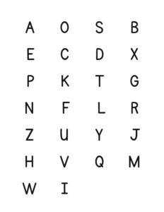 uppercase letter chart