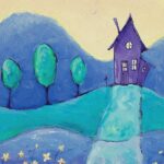 Little blue house painting