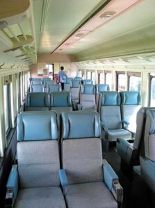 inside passenger train