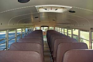 school bus inside