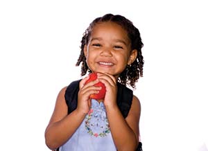 Picture from Our Feelings poster showing a child being thankful