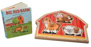 Barn Puzzle and Big Red Barn Book