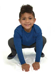 Picture of child in frog position