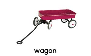 wagon picture card