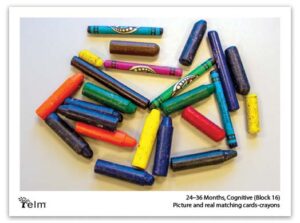 picture and real matching cards-crayons