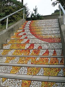 Mosaic stairs