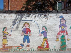 Children's wall graffiti