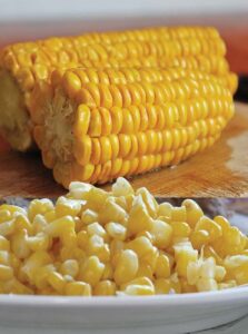 corn on the cob and corn in a bowl