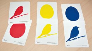 Bird and Egg cards sorted by color