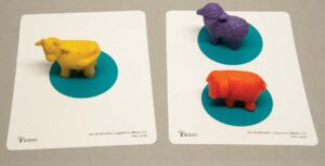 dot cards with animals